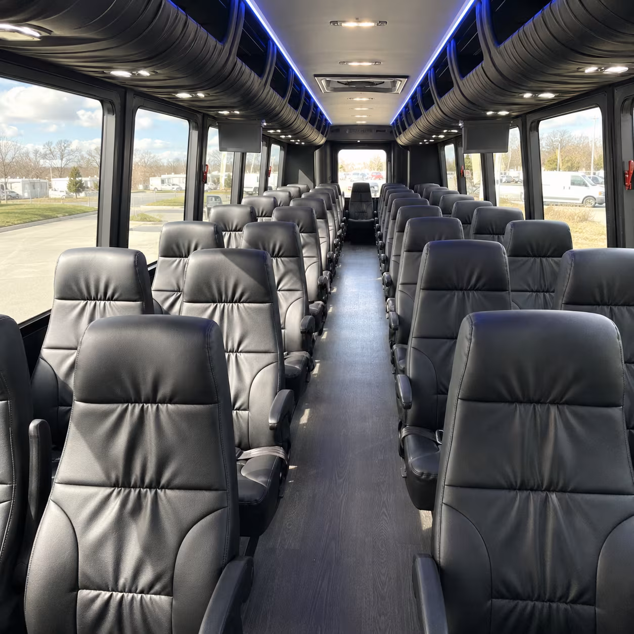 wichita 28 passenger minibus inside