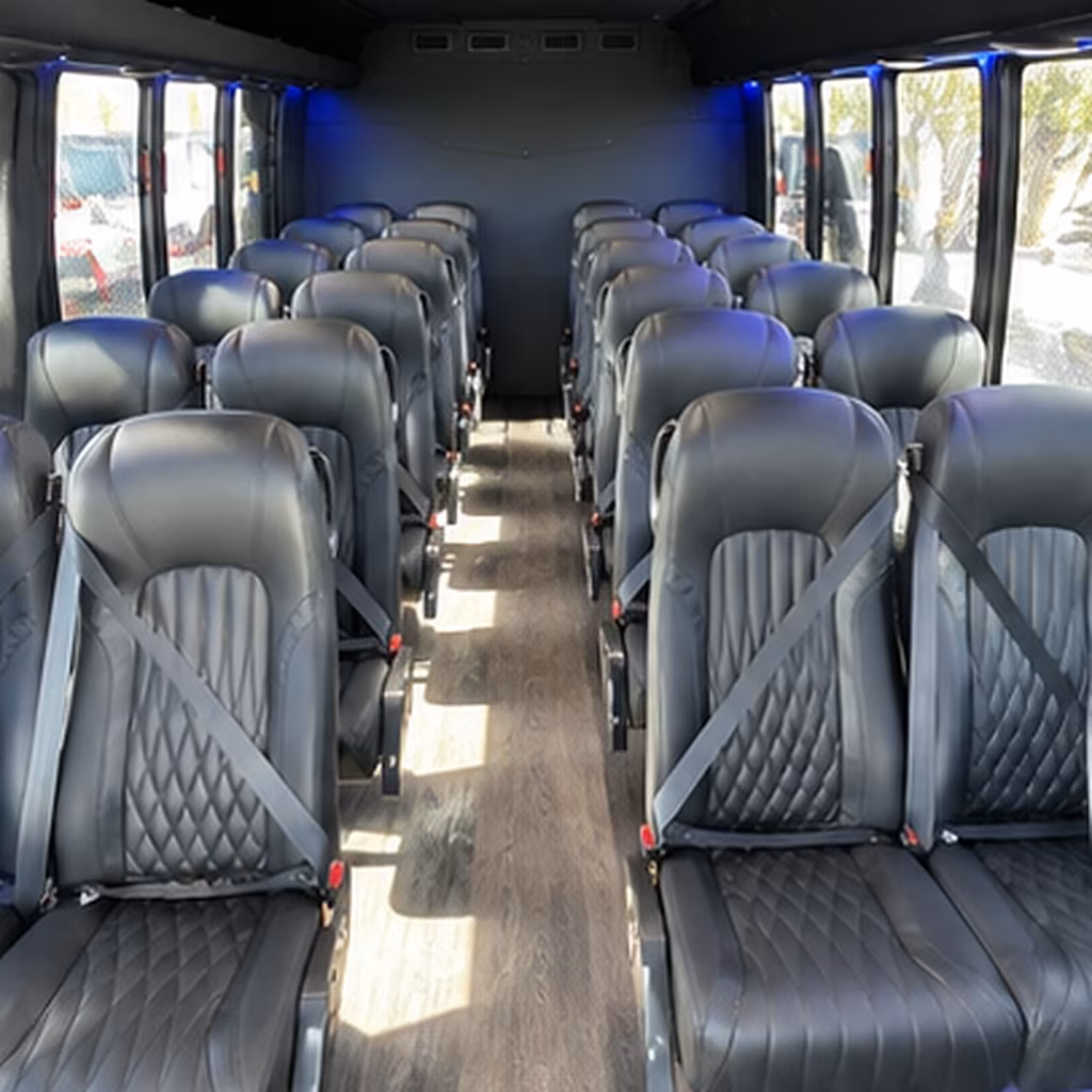 wichita 28 passenger minibus interior