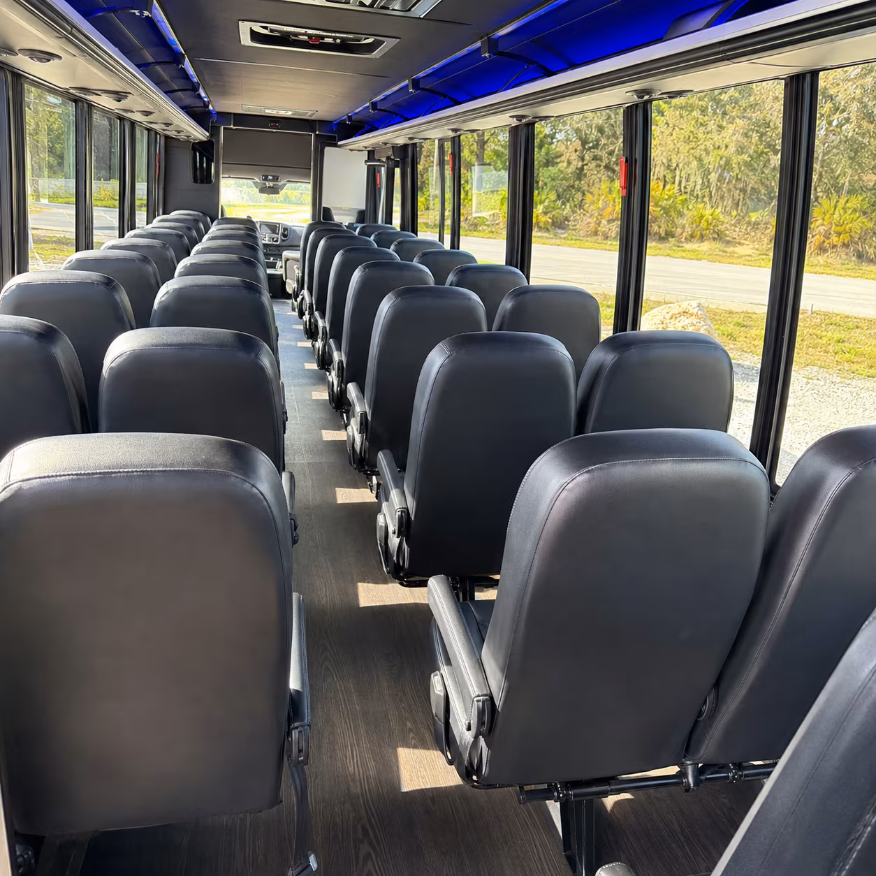 wichita 35 passenger minibus inside