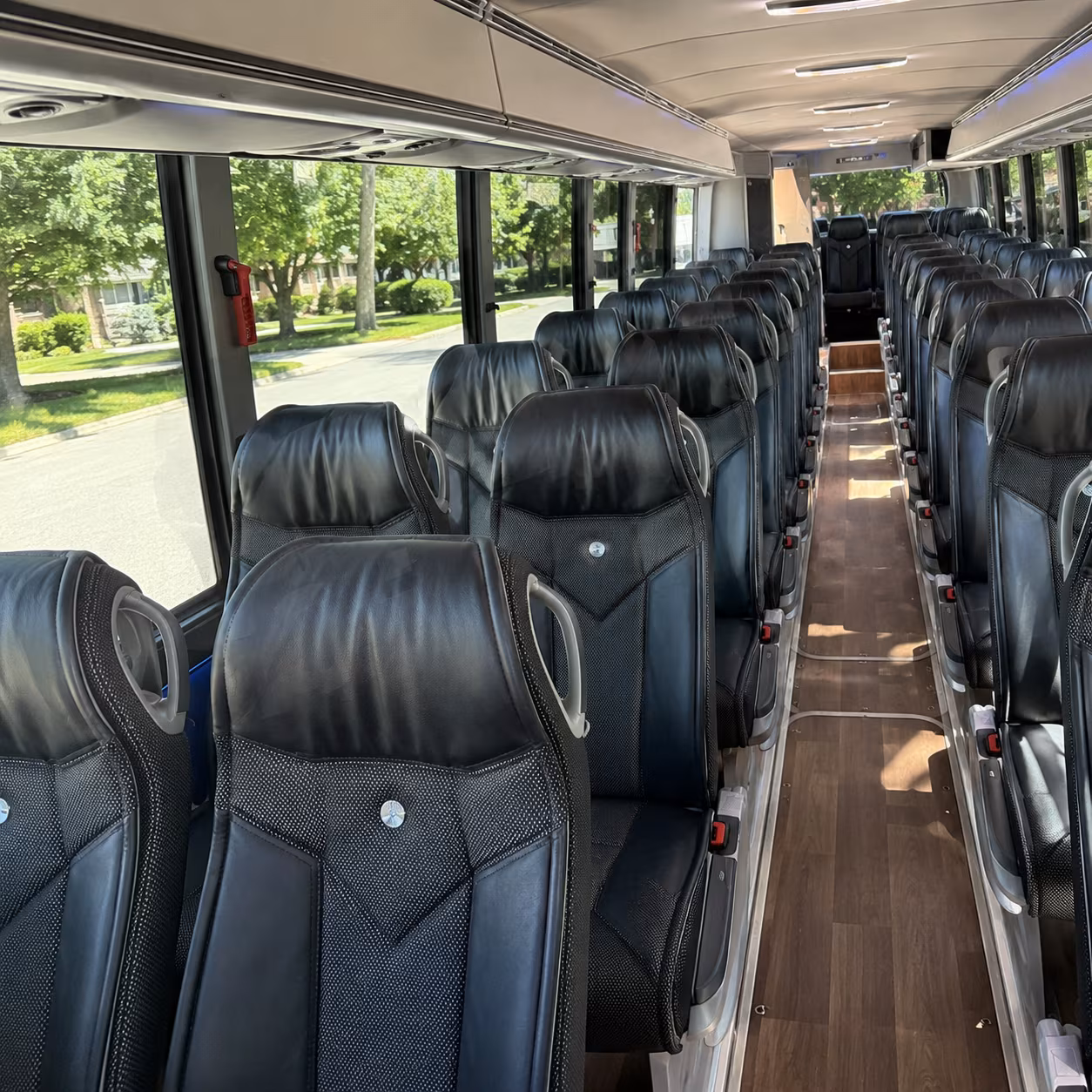 wichita 40 passenger charter bus inside