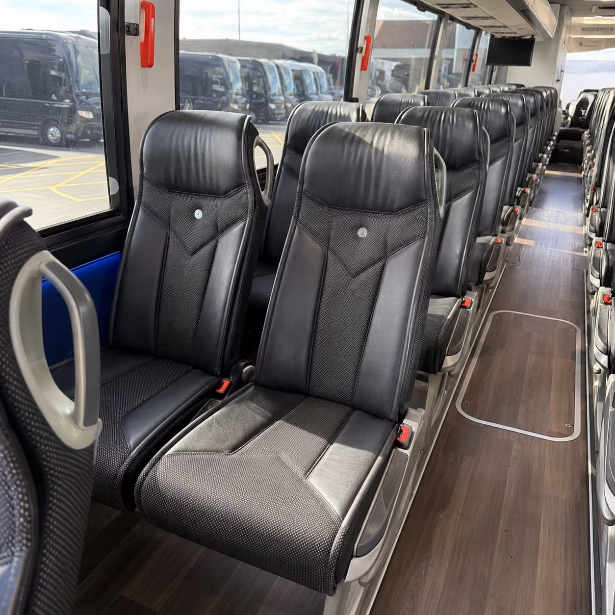 wichita 40 passenger charter bus interior