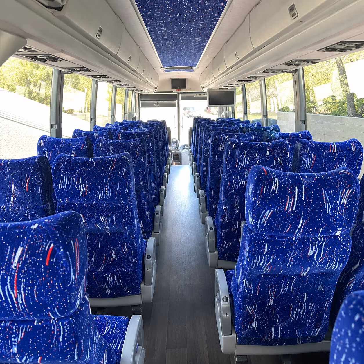 wichita 50 passenger charter bus interior